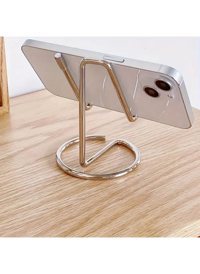 حامل لوحي هاتف ذهبي مينيماليستي للطاولة الجانبية للسرير ومطبخ سطح المكتب - Image 3