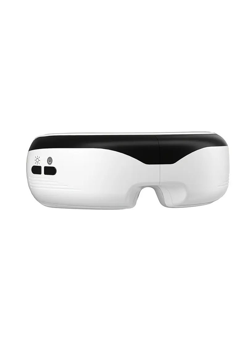 Hihonor Eye Massager with Heat and Cooling for Migraines, Dry Eyes, Dark Circles, Rechargeable Bluetooth Music Heat Cold Eye Massager Improve Sleeping - Great Gifts for Woman and Man (White)  - Image 1