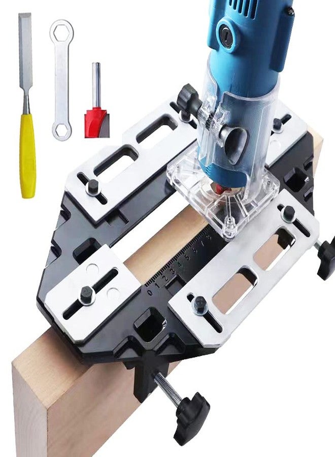 ZMURED Aluminum Alloy Door Hinge Jig ，Door Hinge Hole Woodworking Hole Opener Slotting Locator ，Hinges for Wood Cabinet Kitchen Door Lock Installation - Image 1