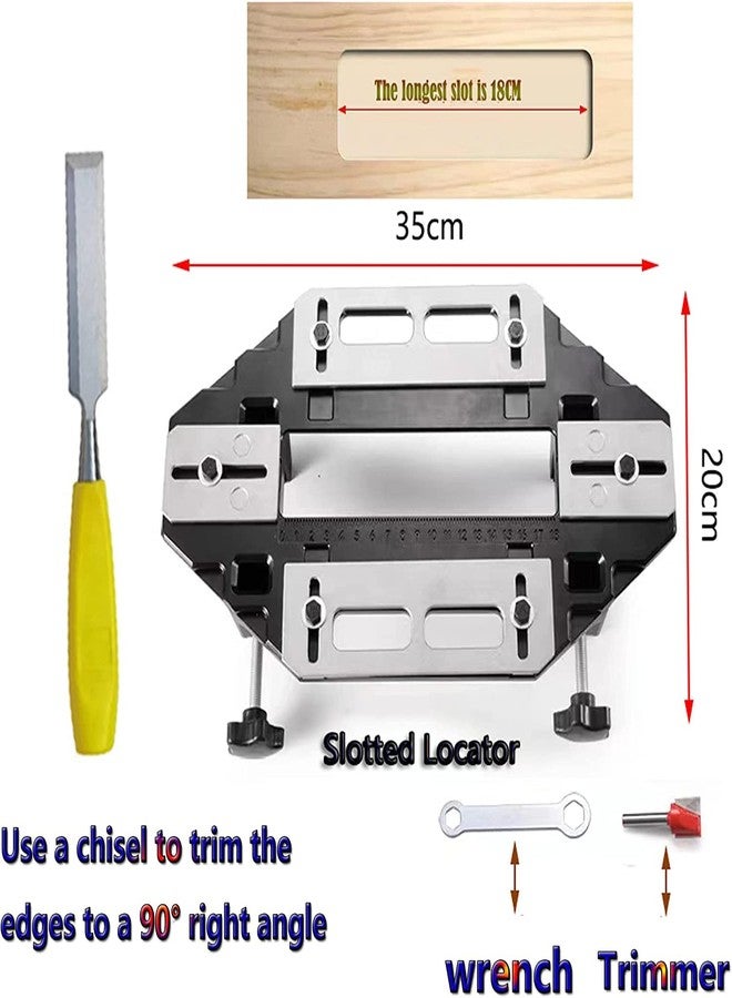 ZMURED Aluminum Alloy Door Hinge Jig ，Door Hinge Hole Woodworking Hole Opener Slotting Locator ，Hinges for Wood Cabinet Kitchen Door Lock Installation - Image 2
