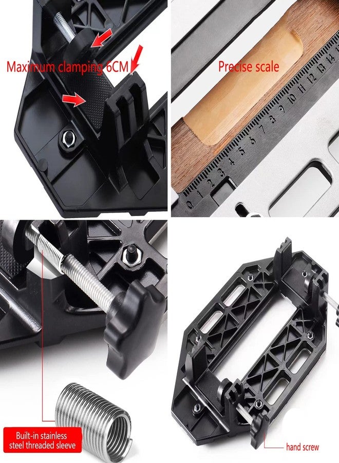 ZMURED Aluminum Alloy Door Hinge Jig ，Door Hinge Hole Woodworking Hole Opener Slotting Locator ，Hinges for Wood Cabinet Kitchen Door Lock Installation - Image 3