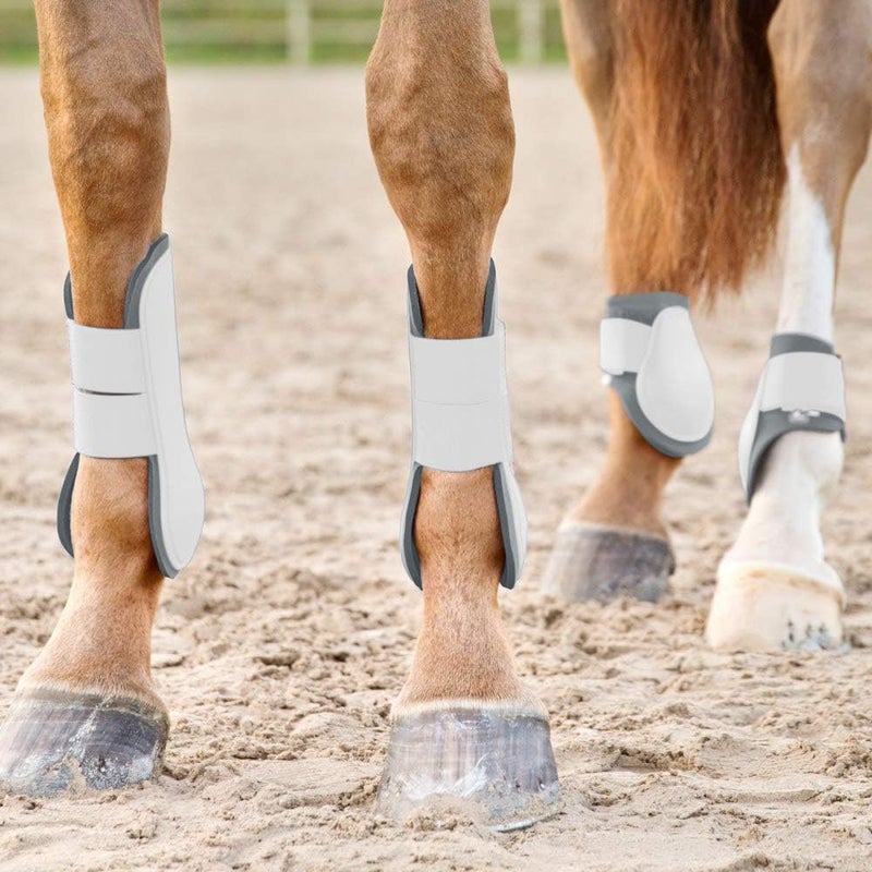 Horze Chicago Tendon Boots - Durable Leg Protection with Soft Neoprene Lining for Horses - Image 4