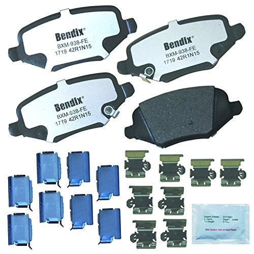 Bendix Fleet Metlok MKD1719FM Semi-Metallic Rear Brake Pads for Chrysler Town & Country 2016-2012, Dodge Grand Caravan 2016-2012, Journey 2013, Ram C/V 2015-2012, Volkswagen Routan 2014 - Image 1