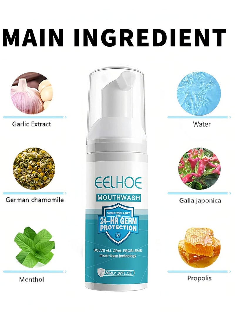 EELHOE Removal Teeth Mousse Toothpaste Whitening Foam Mouth Wash Teethaid Mouthwash - Image 3