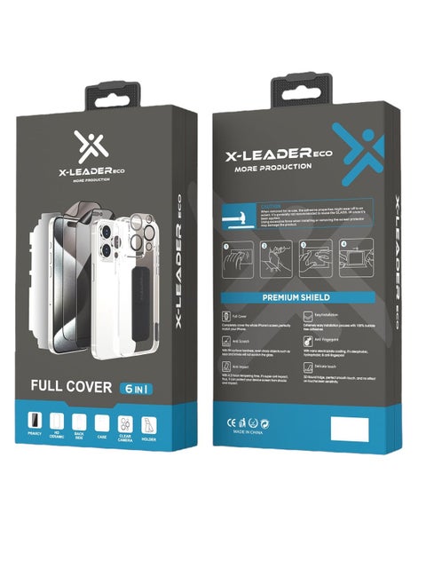 X-LEADER ECO بكج حماية متكامل 6في1 للأجهزة الحديثة , ايفون 15