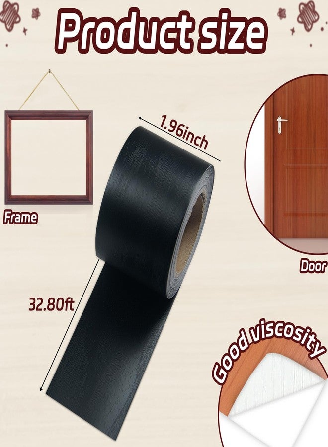 Giftmeet Black Wood Grain Tape, 1 Roll 2 inch X 32 ft Decorative Duct Tape for Doors, Floors, Window, Tables, Chairs, Baseboard, Cabinet, Kitchen - Image 2