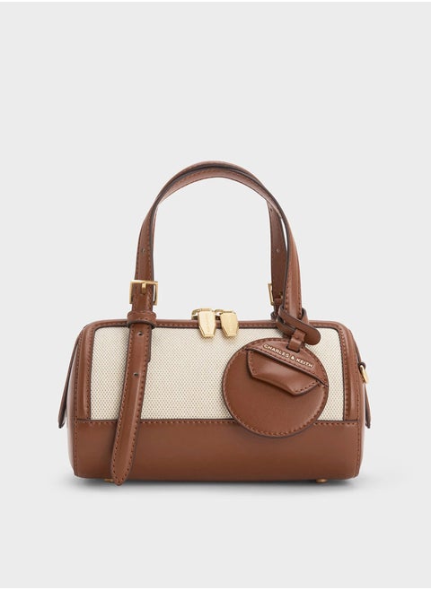 Enola Canvas Two-Tone Bowling Bag
