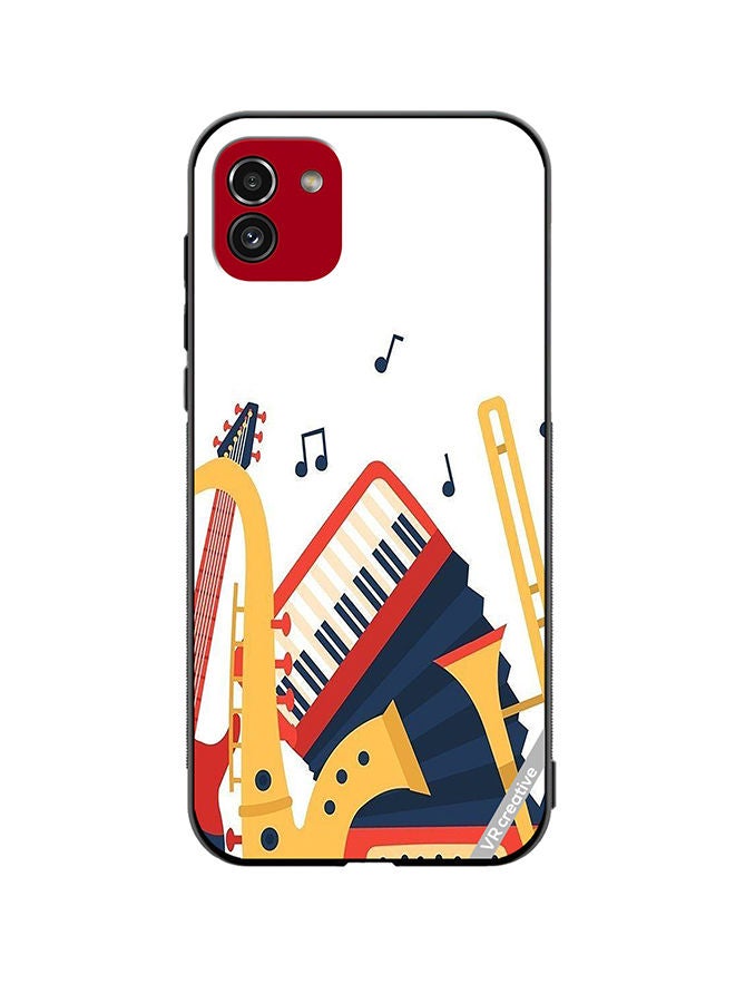 VR CREATIVE Protective Case Cover For Samsung Galaxy A03 Music Instruments Design Multicolour - Image 1