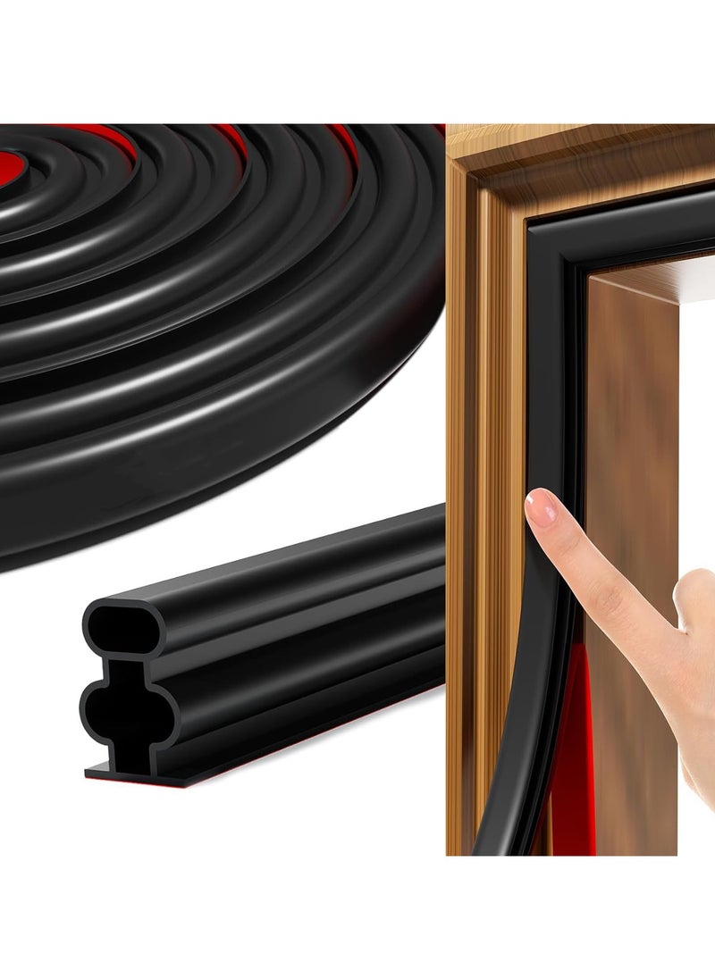 RATSAW - Door Weather Stripping Door Seal Strip 6 M Self-Adhesive Rubber Door Insulation Weather Strip for Window and Door Soundproofing Upgraded Version Weatherstripping for Door Frame Gap Blocker - Image 1