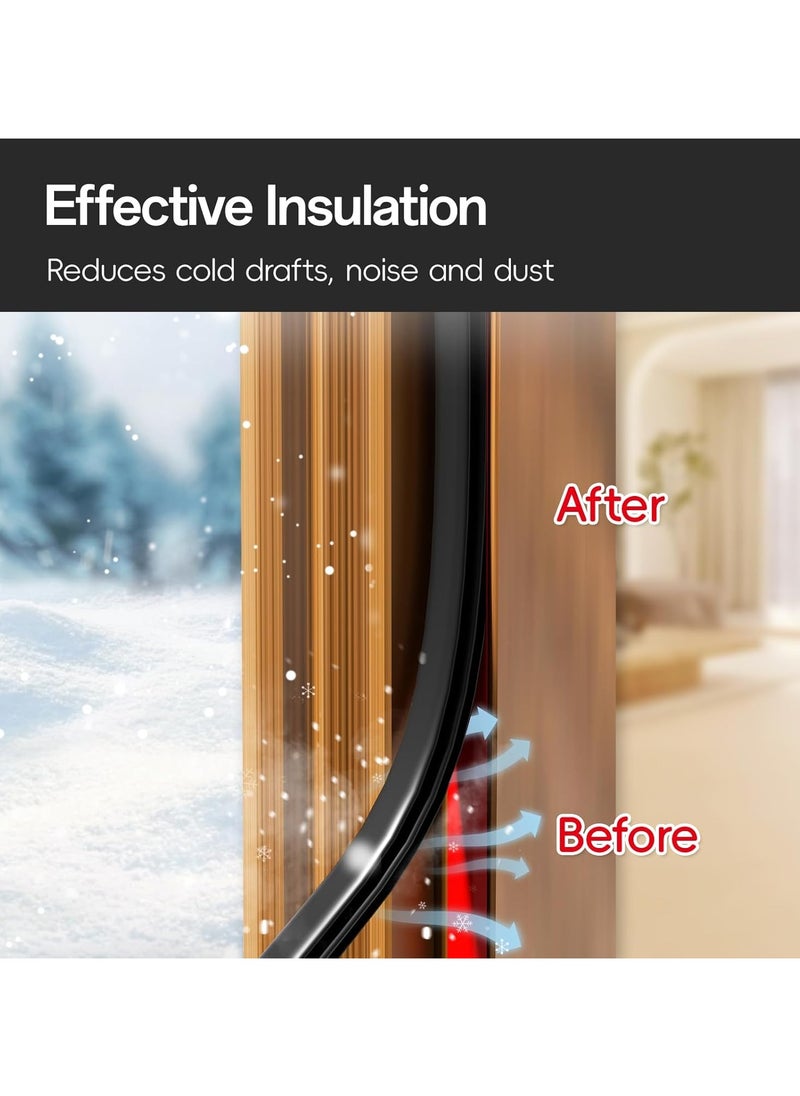RATSAW - Door Weather Stripping Door Seal Strip 6 M Self-Adhesive Rubber Door Insulation Weather Strip for Window and Door Soundproofing Upgraded Version Weatherstripping for Door Frame Gap Blocker - Image 1