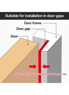 RATSAW Door Weather Stripping Door Seal Strip 6 M Self-Adhesive Rubber Door Insulation Weather Strip for Window and Door Soundproofing Upgraded Version Weatherstripping for Door Frame Gap Blocker  - Image 5