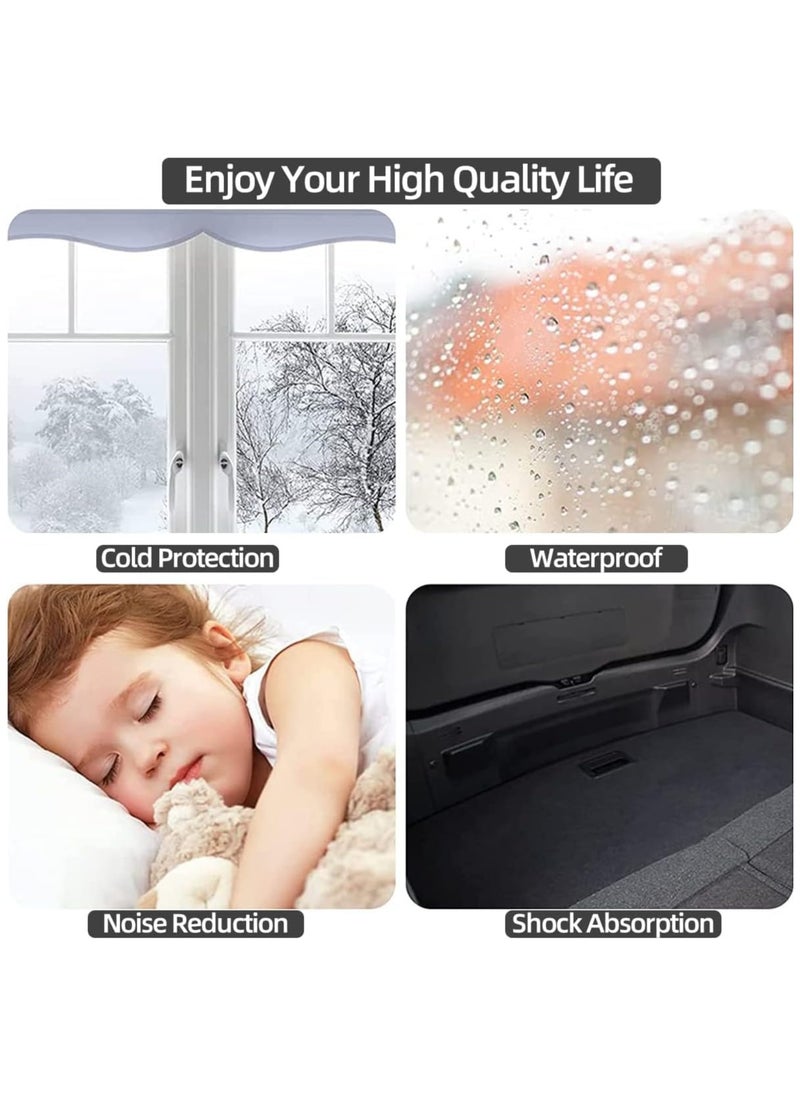 RATSAW - Door Weather Stripping Door Seal Strip 6 M Self-Adhesive Rubber Door Insulation Weather Strip for Window and Door Soundproofing Upgraded Version Weatherstripping for Door Frame Gap Blocker - Image 1