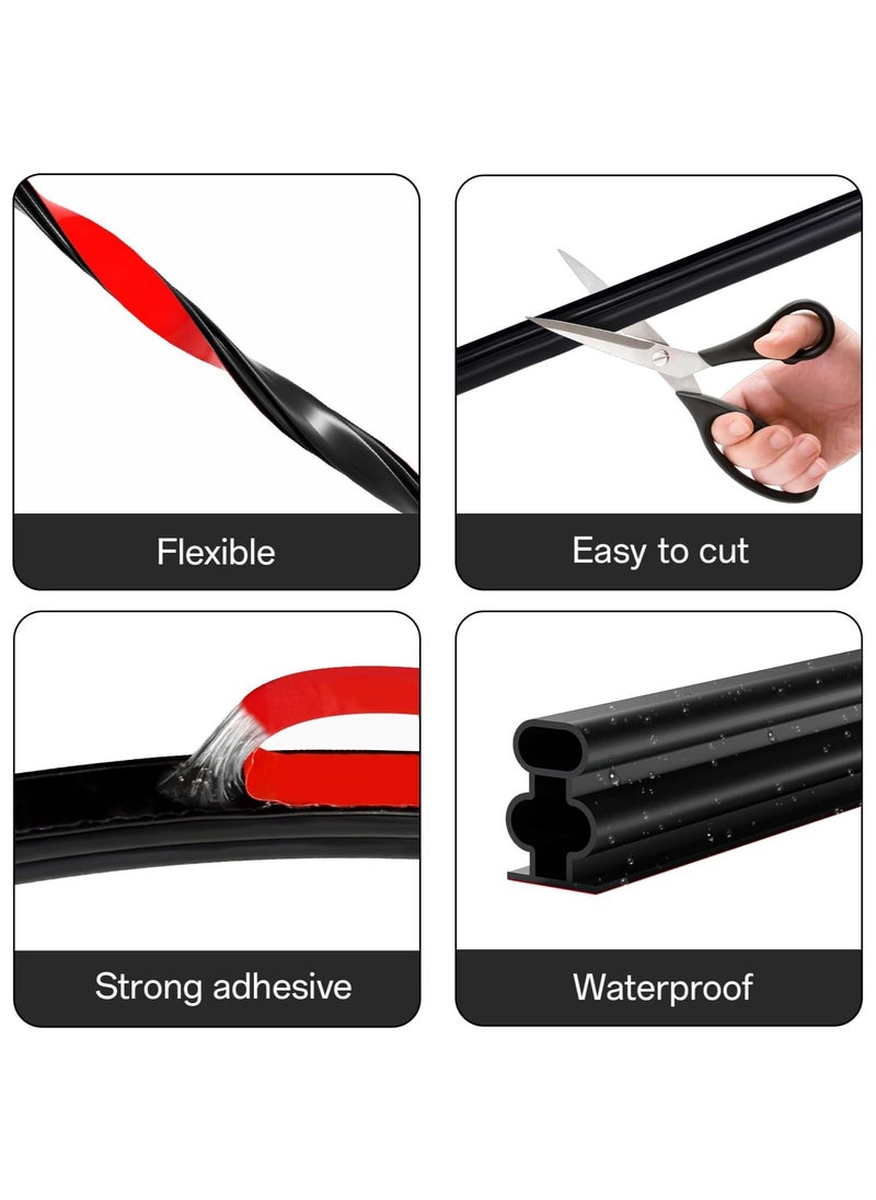 RATSAW - Door Weather Stripping Door Seal Strip 6 M Self-Adhesive Rubber Door Insulation Weather Strip for Window and Door Soundproofing Upgraded Version Weatherstripping for Door Frame Gap Blocker - Image 1