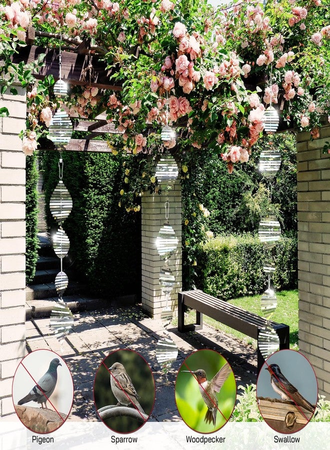 Factee Shyldeva Bird Deterrents for Outside, Reflective 3D Stainless Steel Wind Spinners, Garden Decor, Bird Scare Devices to Keep Woodpeckers, Pigeons Away from Your House, Patio, Orchards - Image 3