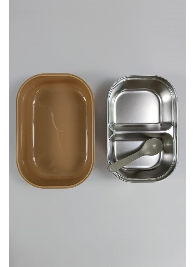 Toshionics Stainless Steel Classic Lunchbox 1.5L – Bento Meal Box with 2 Compartment and Spoon – Freezer, Dishwasher and Microwave Safe, Leakproof and Airtight with Dual Compartment, BPA-Free, Lightweight, Durable Food Container for Adults and Kids – Home, Office, School, Daycare, Travel – 19x13x6 cm - Image 3