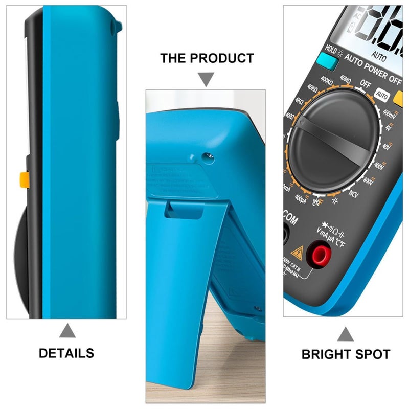 Automatic Digital Multimeter Auto Range Blue For Electrical Testing Voltage Measurement - Image 4