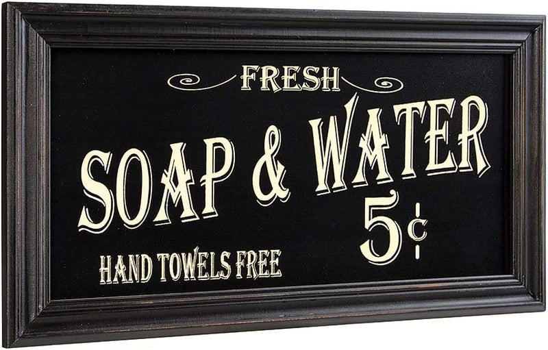 OHIO WHOLESALE, INC. Vintage Bath Advertising Wall Art - Fresh Soap & Water Sign for Bathroom Decor - Image 2