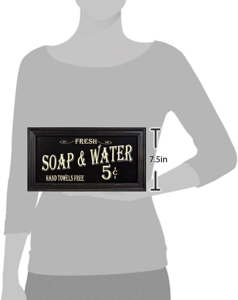 OHIO WHOLESALE, INC. Vintage Bath Advertising Wall Art - Fresh Soap & Water Sign for Bathroom Decor - Image 4