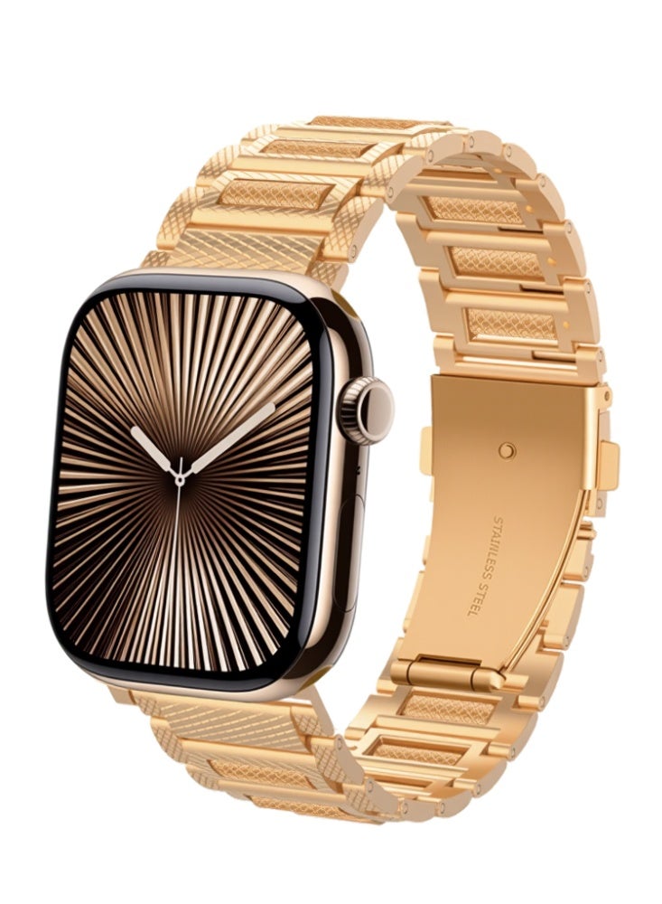 الفولاذ المقاوم للصدأ ورد الذهب التفاح الكرة حزام لسلسلة iwatch فوق SE 8 7 6 5 4 3 2 1 متوافق 42/44/45/46/49mm - Image 1