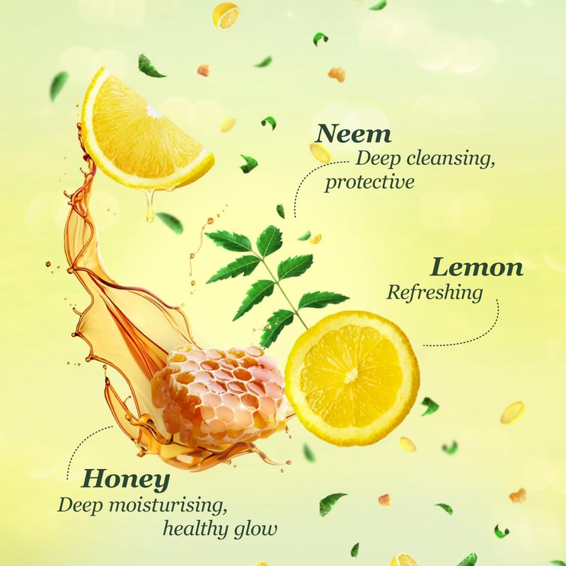 Margo Neem Naturals Soap with Goodness of 1000 Neem Leaves 100gm X Pack of 5 Enriched With Honey Lemon Soap for Refreshed Glowing Skin 100GM X 5 - Image 4