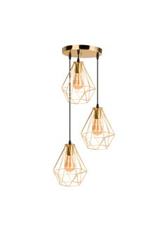 El Rawda Lighting Triple Pendant, Elegant And Distinctive Shape 26x26x70 cm 