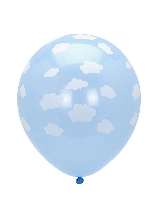 Bastex 10 White Cloud Latex Balloons. Blue Sky Printed Balloon For Baby Shower Birthday Party And More - Image 3