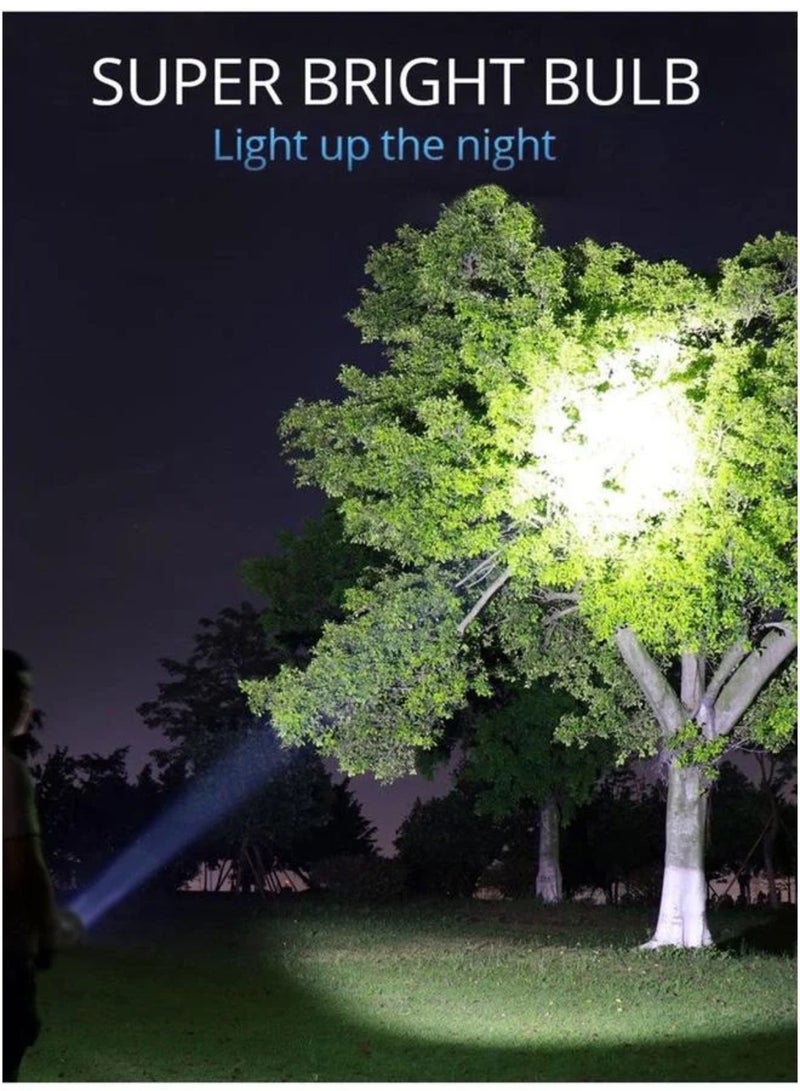 Rechargeable LED Flashlight with COB Side Light, Super Bright Battery Powerd Waterproof Handheld Flashlights - Image 3