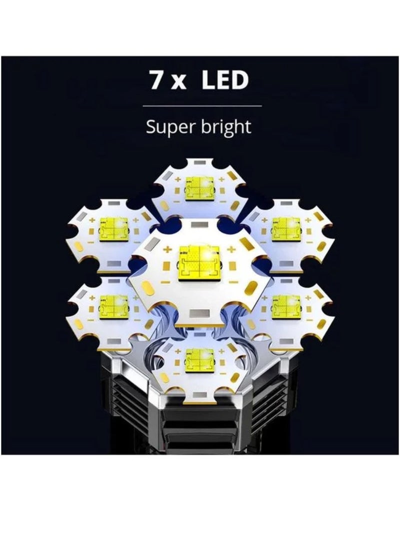 Rechargeable LED Flashlight with COB Side Light, Super Bright Battery Powerd Waterproof Handheld Flashlights - Image 4