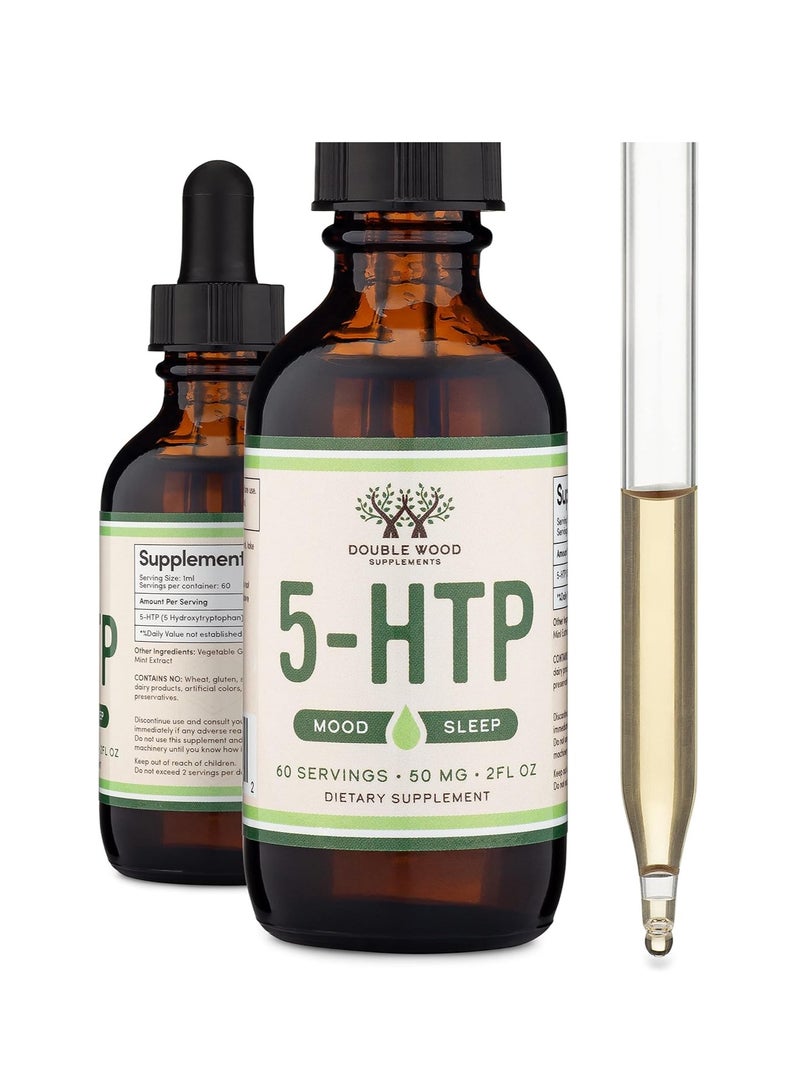 5-HTP Liquid Drops مكمل المزاج والنوم 60 حصة 50 ملجم - Image 1