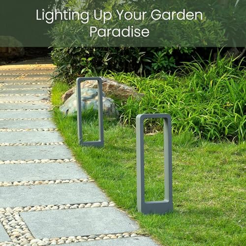 GIGAWATTS TWOLEG 24 Outdoor Garden Light – 12W Integrated Light 101% Rust & Waterproof Die-Casting Aluminum Grey Exterior Fixture Lamp for Garden, Boundary, Street & Home Entrance - Image 5