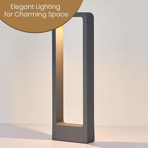 GIGAWATTS TWOLEG 24 Outdoor Garden Light – 12W Integrated Light 101% Rust & Waterproof Die-Casting Aluminum Grey Exterior Fixture Lamp for Garden, Boundary, Street & Home Entrance - Image 4