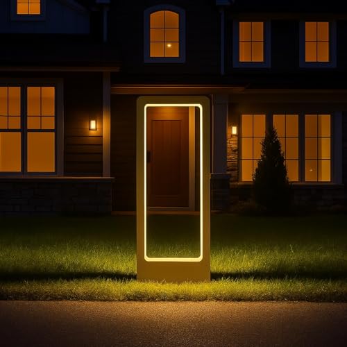 GIGAWATTS TWOLEG 24 Outdoor Garden Light – 12W Integrated Light 101% Rust & Waterproof Die-Casting Aluminum Grey Exterior Fixture Lamp for Garden, Boundary, Street & Home Entrance - Image 1