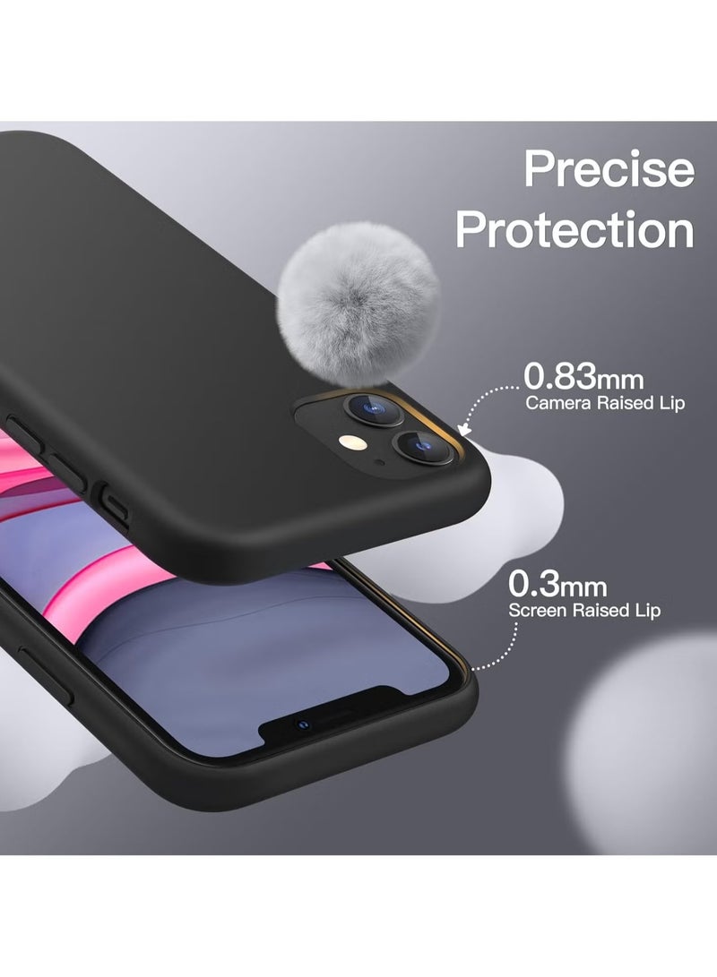 DUSALA iPhone 11 Case, Liquid Silicone Phone Case for iPhone 11 6.1 Inch, Colorful Silky-Soft Protective Cover (Black) - Image 3