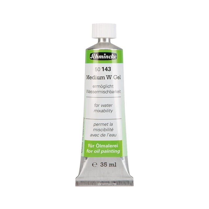 Schmincke Medium W Gel tube 35 ml 50143009 Jelly like medium makes oil colours watermixable increases gloss and transparency odourless