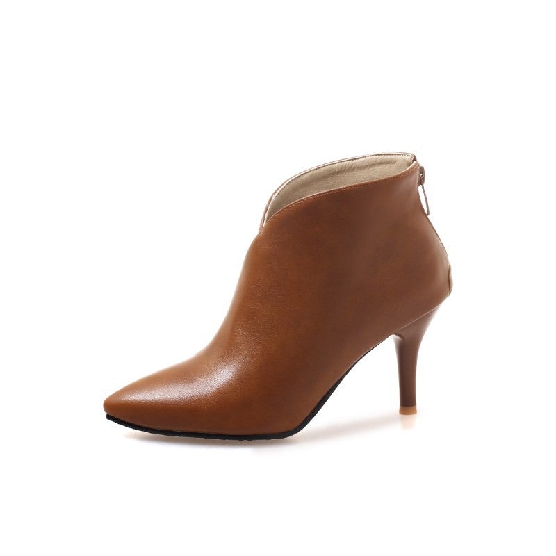Women'S Boots Autumn Pointed High-Heeled Boots Women'S Plus Size 40-46 Small Size 32 33 - Image 1