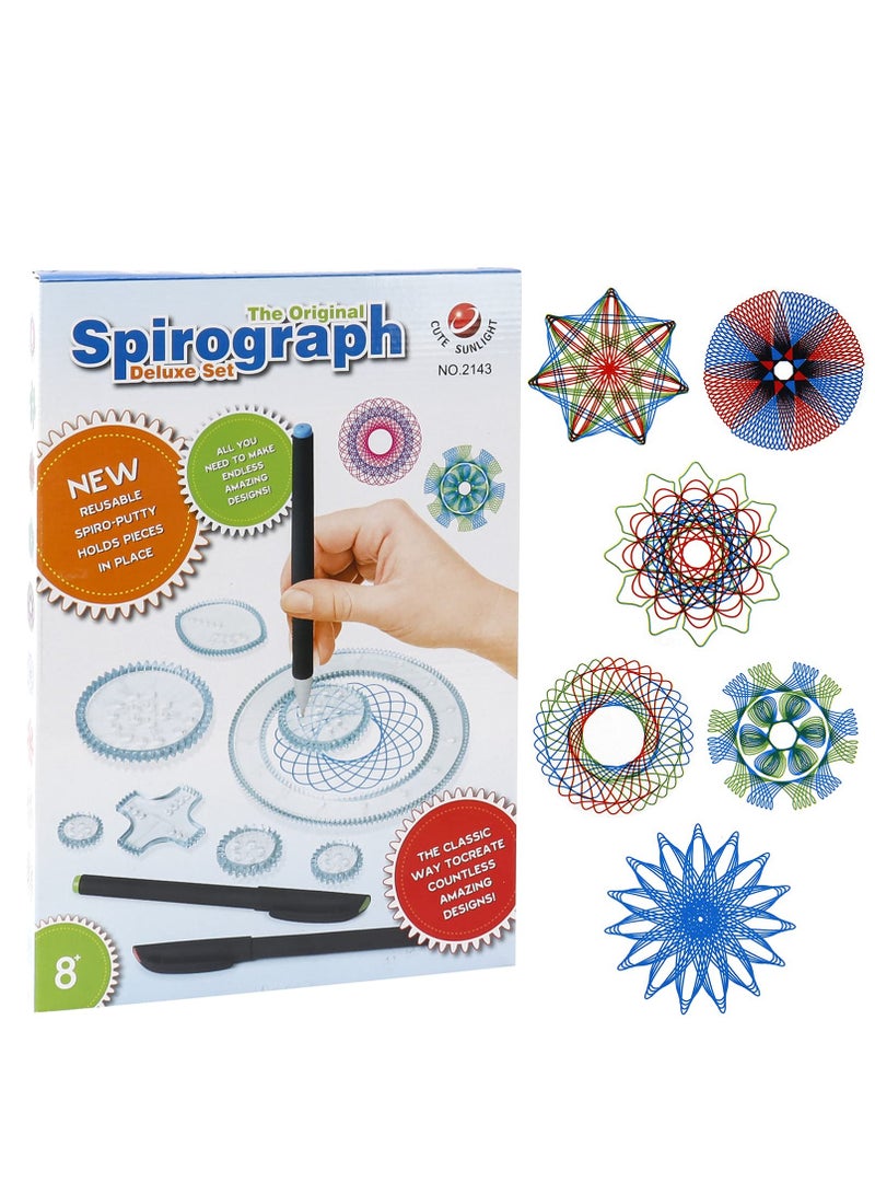 SYOSI Spirograph, Drawing Spirograph Set, Spirograph Deluxe Set with 28 Painting Magic Spiral, Art Drawing Kit, Geometric Drawing Ruler, Spirograph Art Design Set for Adults and Kids - Image 1