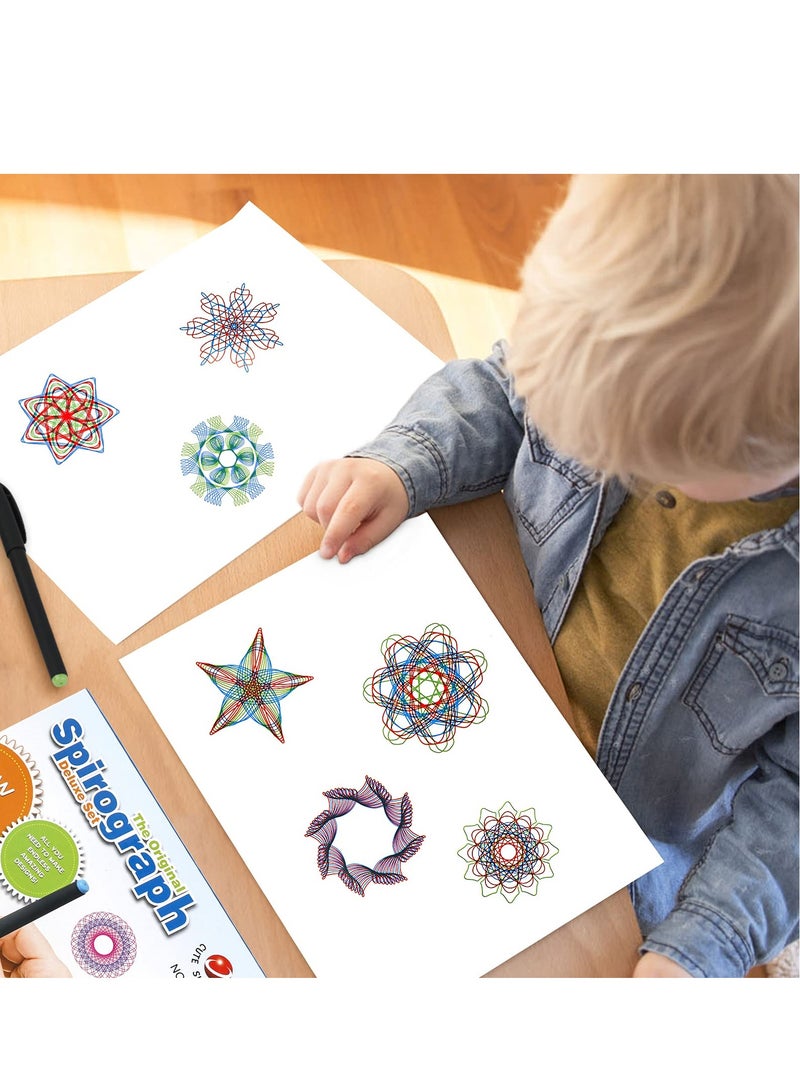 SYOSI Spirograph, Drawing Spirograph Set, Spirograph Deluxe Set with 28 Painting Magic Spiral, Art Drawing Kit, Geometric Drawing Ruler, Spirograph Art Design Set for Adults and Kids - Image 2