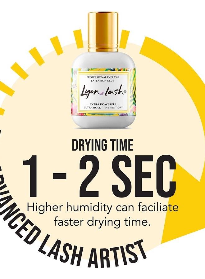 Lyon lash غراء تمديد الرموش الإضافي القوي 10 مل - غراء أداء ليون لاش | وقت جفاف 1-2 ثانية | احتفاظ لمدة 6-8 أسابيع | لوازم لاصقة سوداء للاستخدام المهني - Image 3