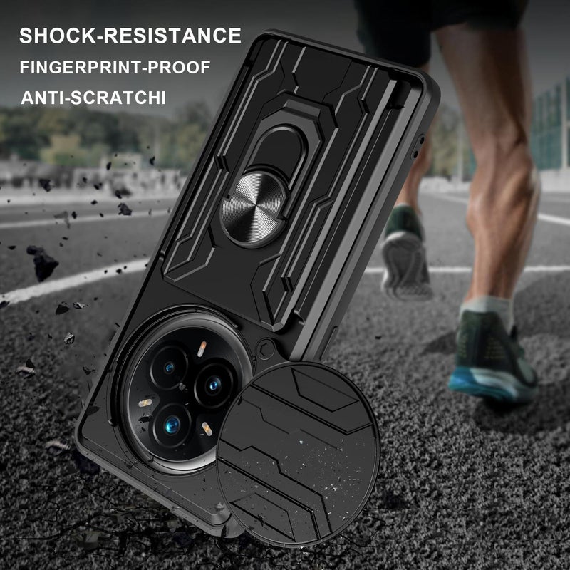 erorex For Realme 14 Pro+ 5G Sliding Camshield TPU+PC Phone Case with Card Slot(Rose Gold) - Image 3