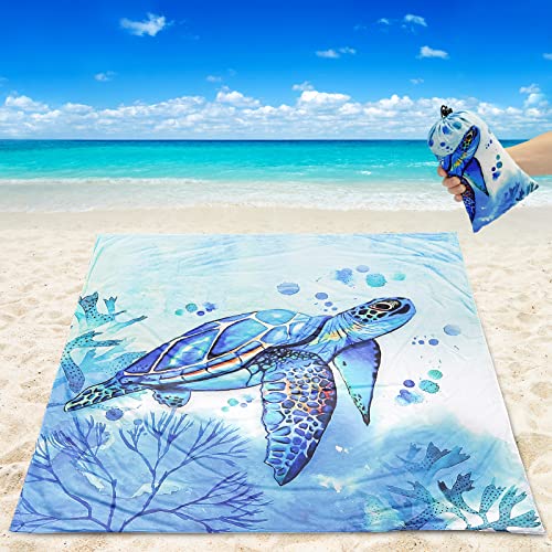 HIHOHO Beach Blanket Waterproof Sandproof Extra Large Beach Mat 79 X 83120x108for 18 Adults Quick Drying Durable Outdoor Picnic Mat for Beach Travel Camping Hiking - Image 3