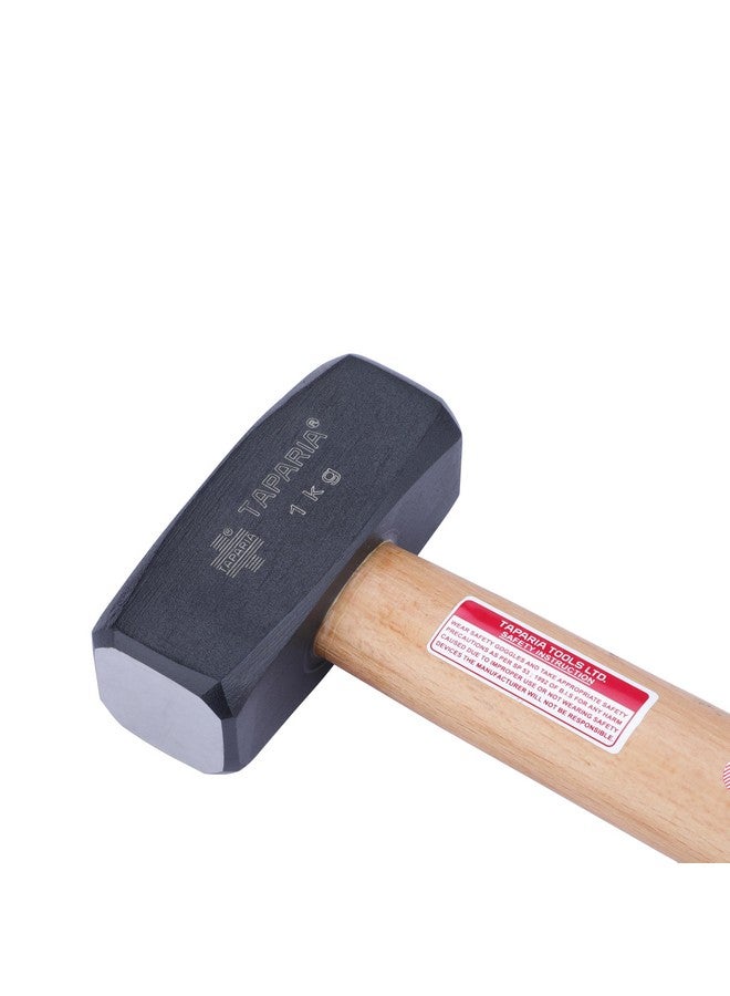 Taparia Taparia GH 1000 Steel Club Hammer with Handle (Beige and Black) (1000g)  - Image 2