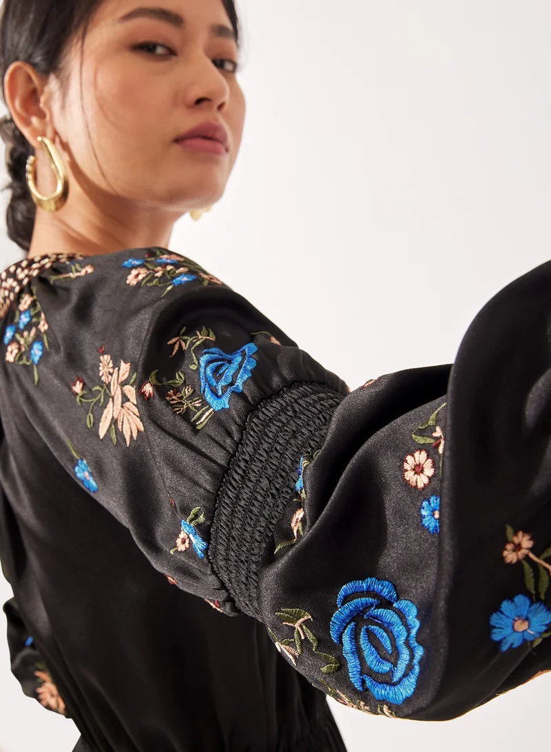 The Label Life Floral Embroidered Dress