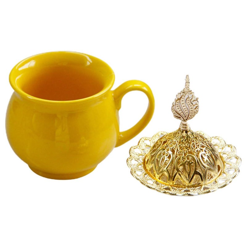 Modern Gold Metal Ceramic Incense Burner Holder For Aromatherapy Cone Stand - Image 2