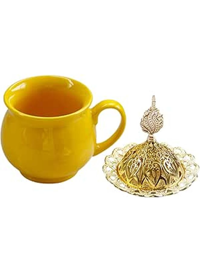 Modern Gold Metal Ceramic Incense Burner Holder For Aromatherapy Cone Stand - Image 1