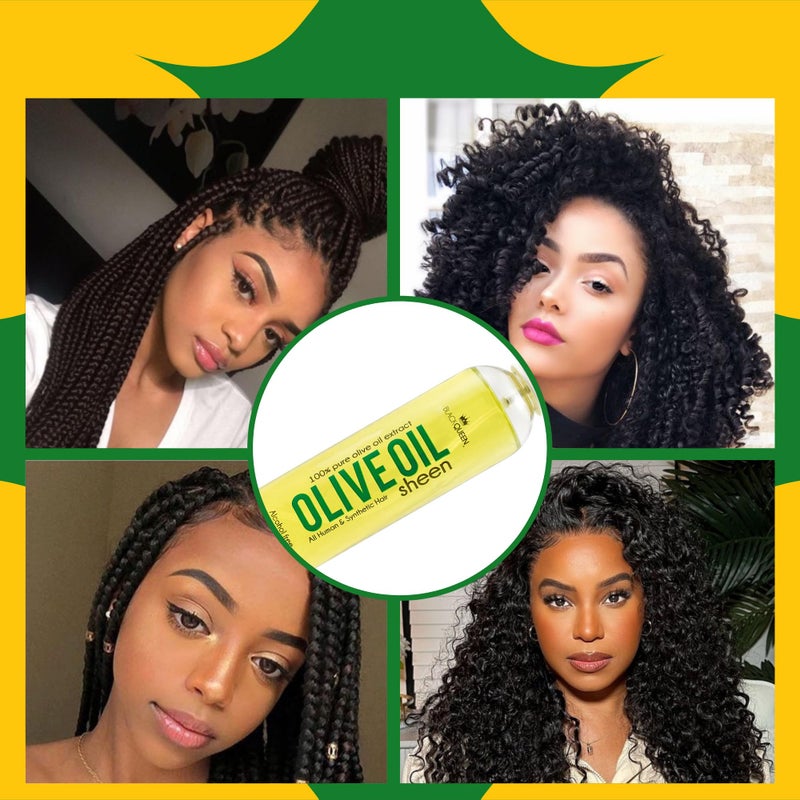 Black Queen بخاخ زيت الزيتون الأسود الملكي للشعر المجعد، الضفائر، التويست، الضفائر، الكورنرو، شعر 4C - مرطب، منعش - 2 أونصة - صنع في الولايات المتحدة (عبوة من 1) - Image 4