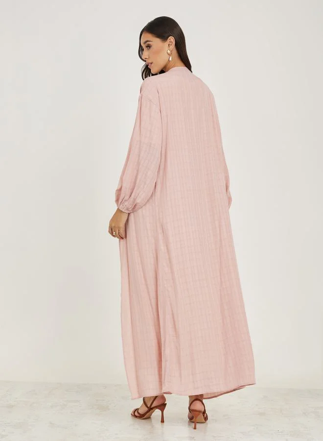 Styli Regular Fit Maxi Kimono with Volume Sleeves