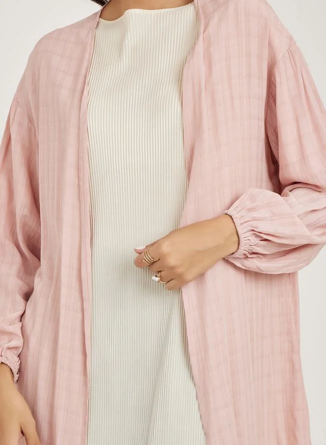Styli Regular Fit Maxi Kimono with Volume Sleeves