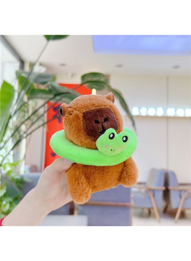 Bubble Blowing Kapibala Plush Toy Internet Popular Capybara Doll Pendant Keychain Small Doll Girl Doll