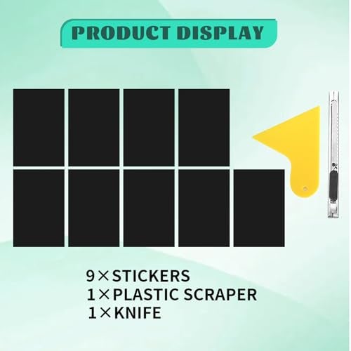 BLAKAYA Compatible with Bowtie Emblem Wrap Kit GMC Logo Overlay Vinyl Wrap with Squeegee and Cutter (9PCS Pure Black) - Image 2