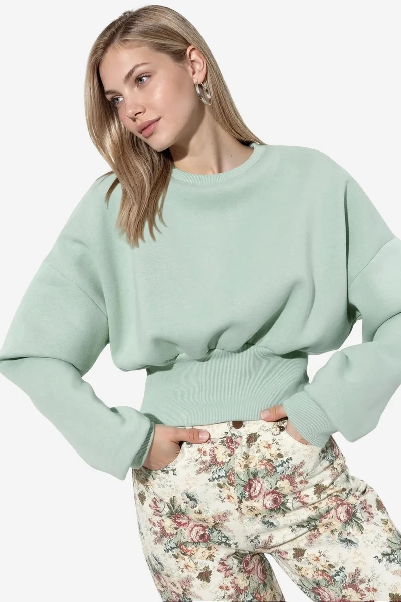 Busem BUSEM Women's Crop Crew Neck Sweatshirt